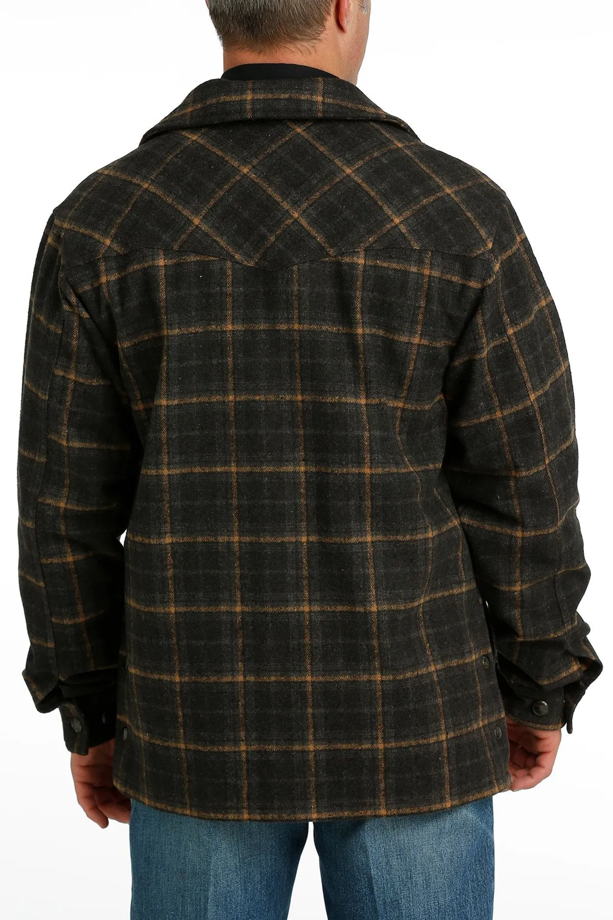 Cinch Men's Brown Plaid Ranch Coat