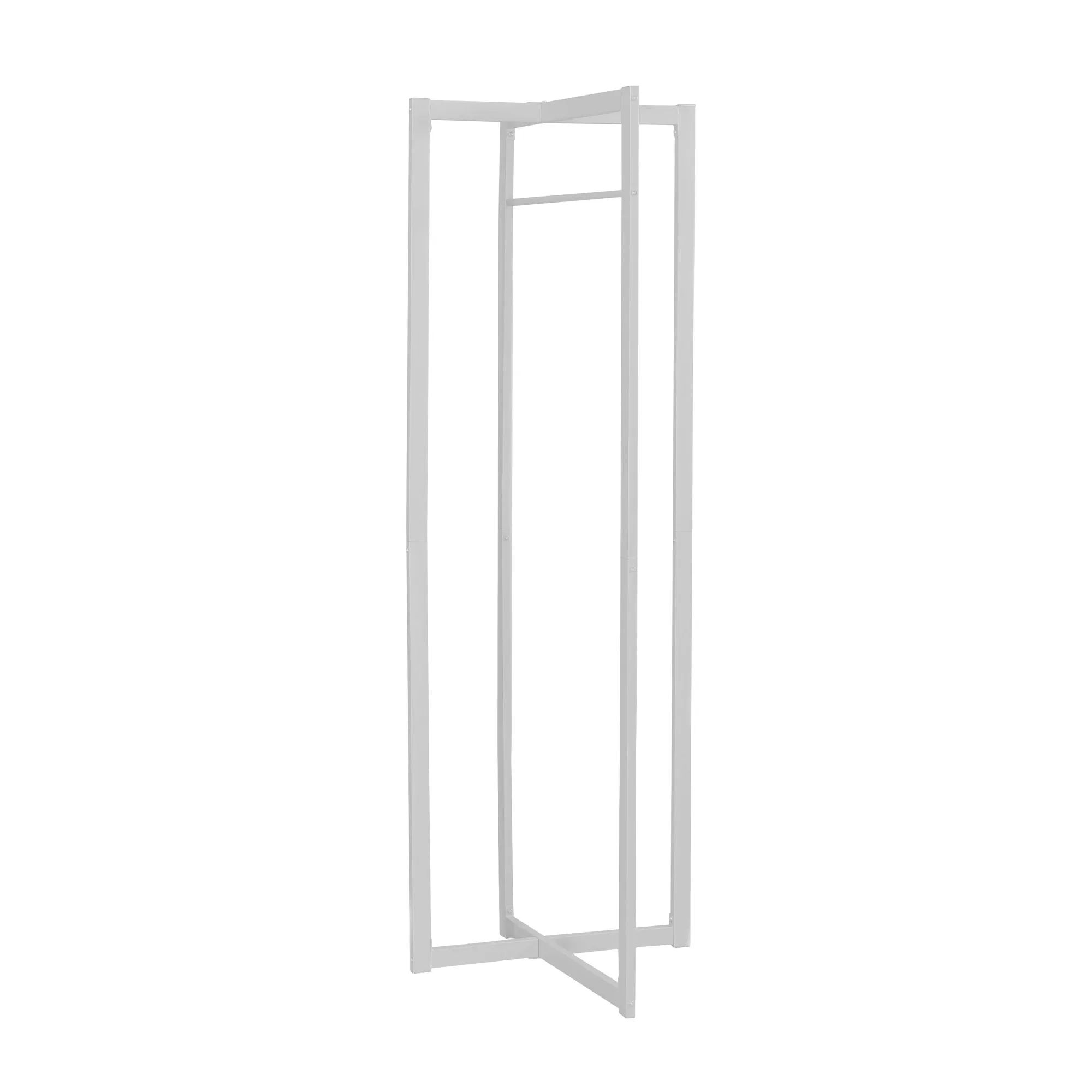 Coat Rack - 72"H / White Metal