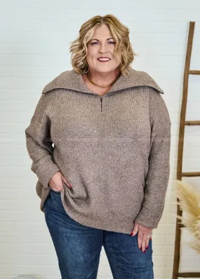 Coffeehouse Gossip Half Zip Pullover