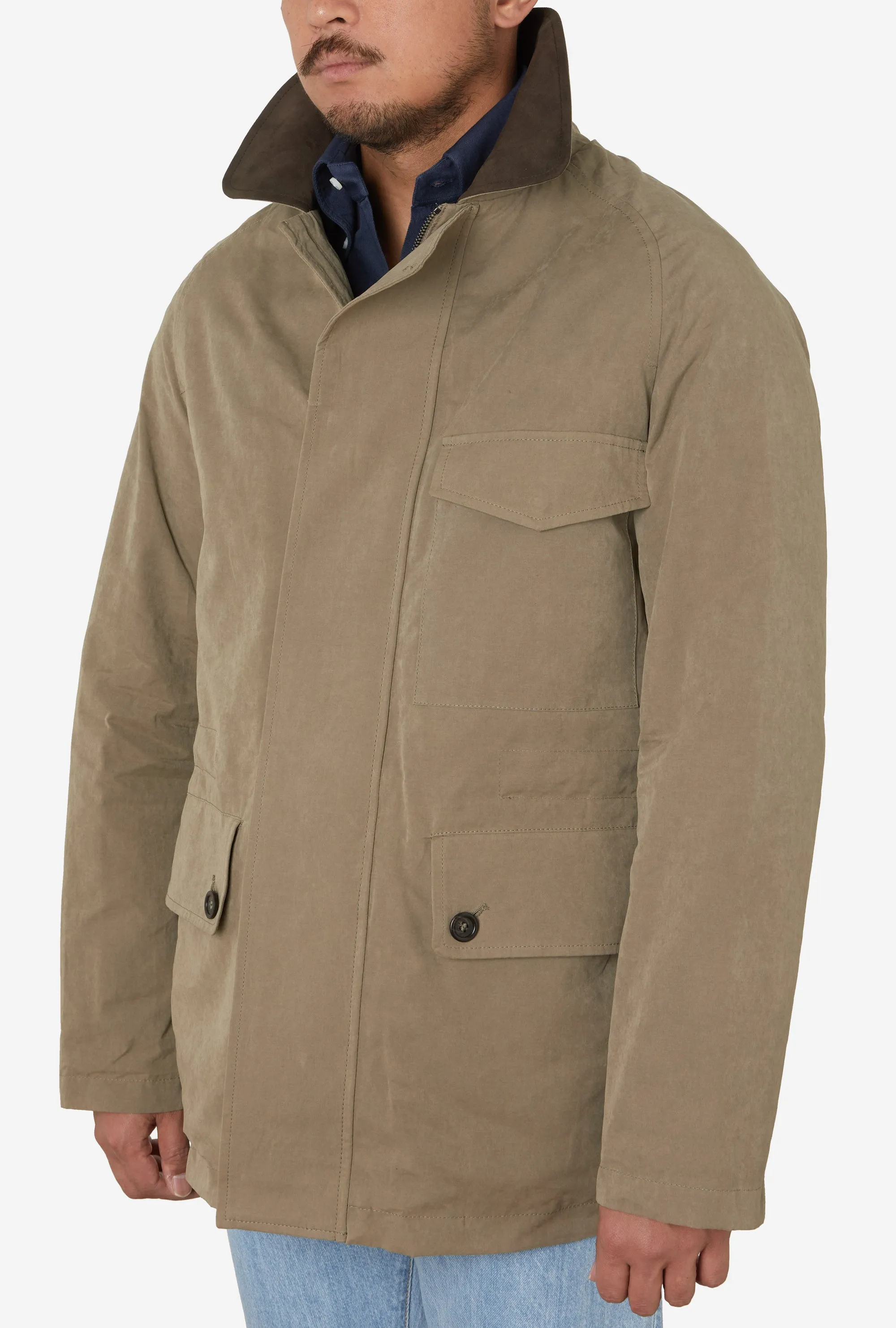 Country Coat Technical Cotton Khaki