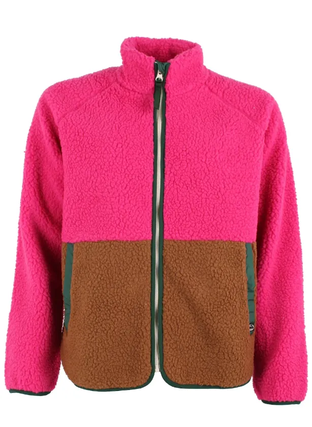 Danefae danegreatness fleece jacket bright pink/tobacco