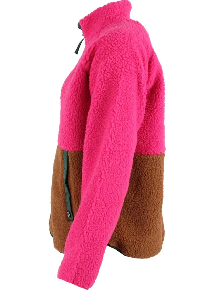 Danefae danegreatness fleece jacket bright pink/tobacco