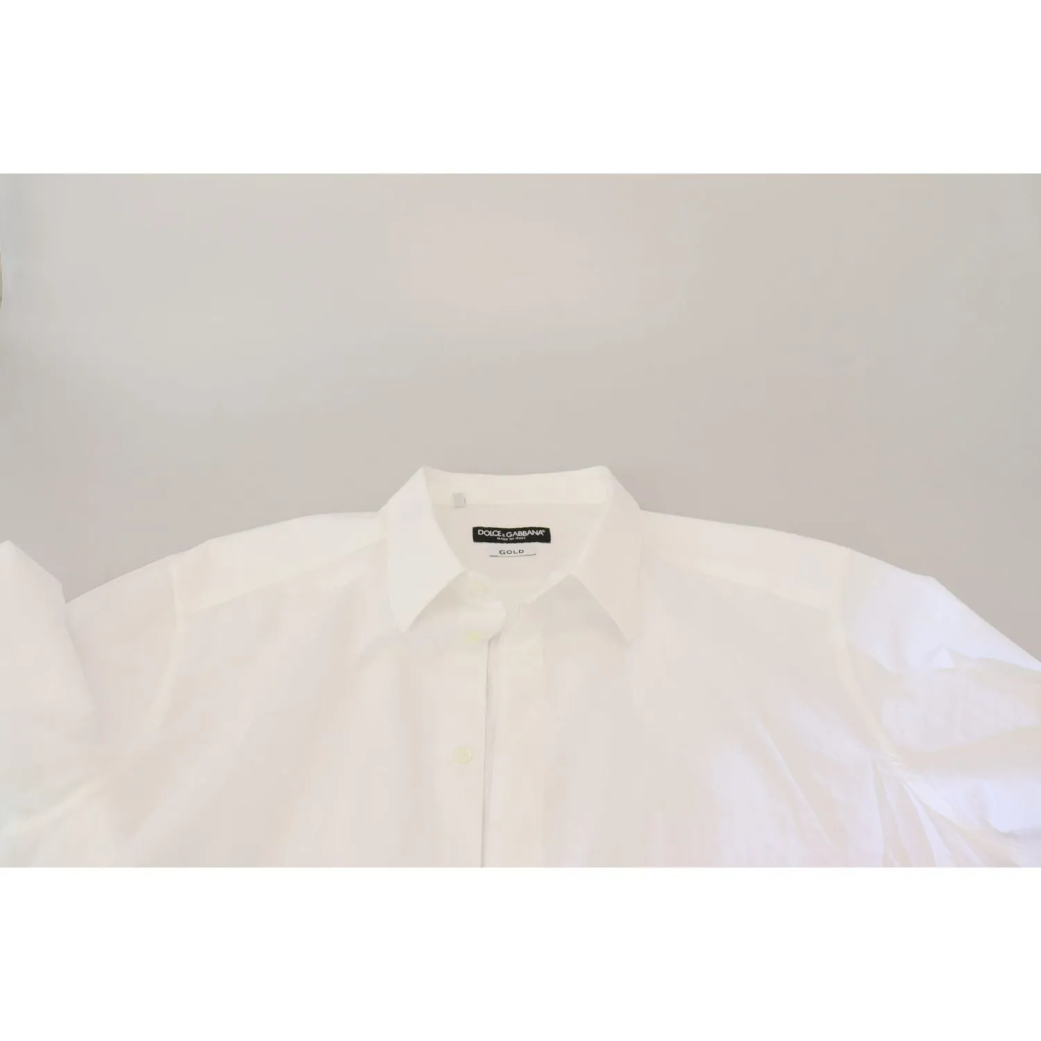 Dolce & Gabbana Elegance Reimagined White Cotton Dress Shirt