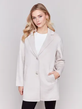 Double-Faced Wool Coat - Light Almond