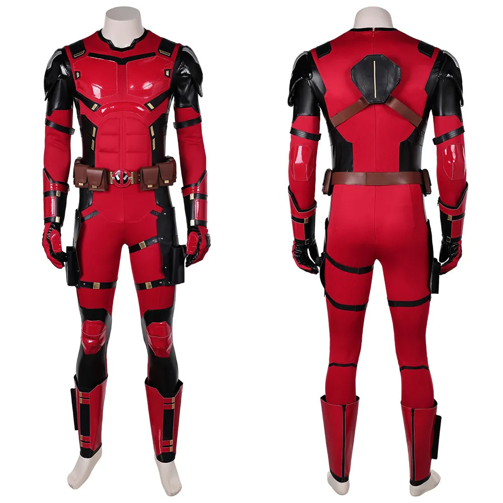 DPool 2024 Wade Wilson Red Jumpsuit Outfit Party Carnival Halloween Cosplay Costume