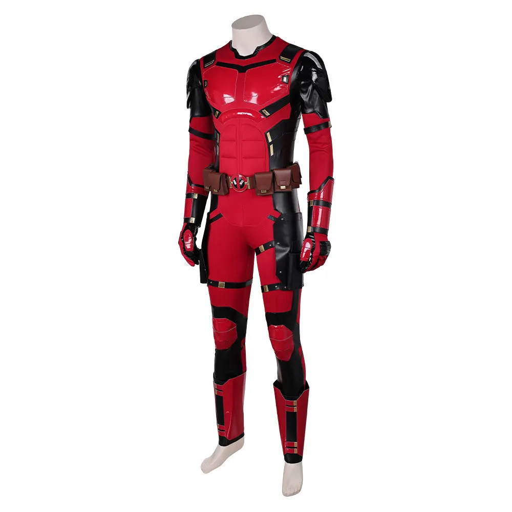 DPool 2024 Wade Wilson Red Jumpsuit Outfit Party Carnival Halloween Cosplay Costume