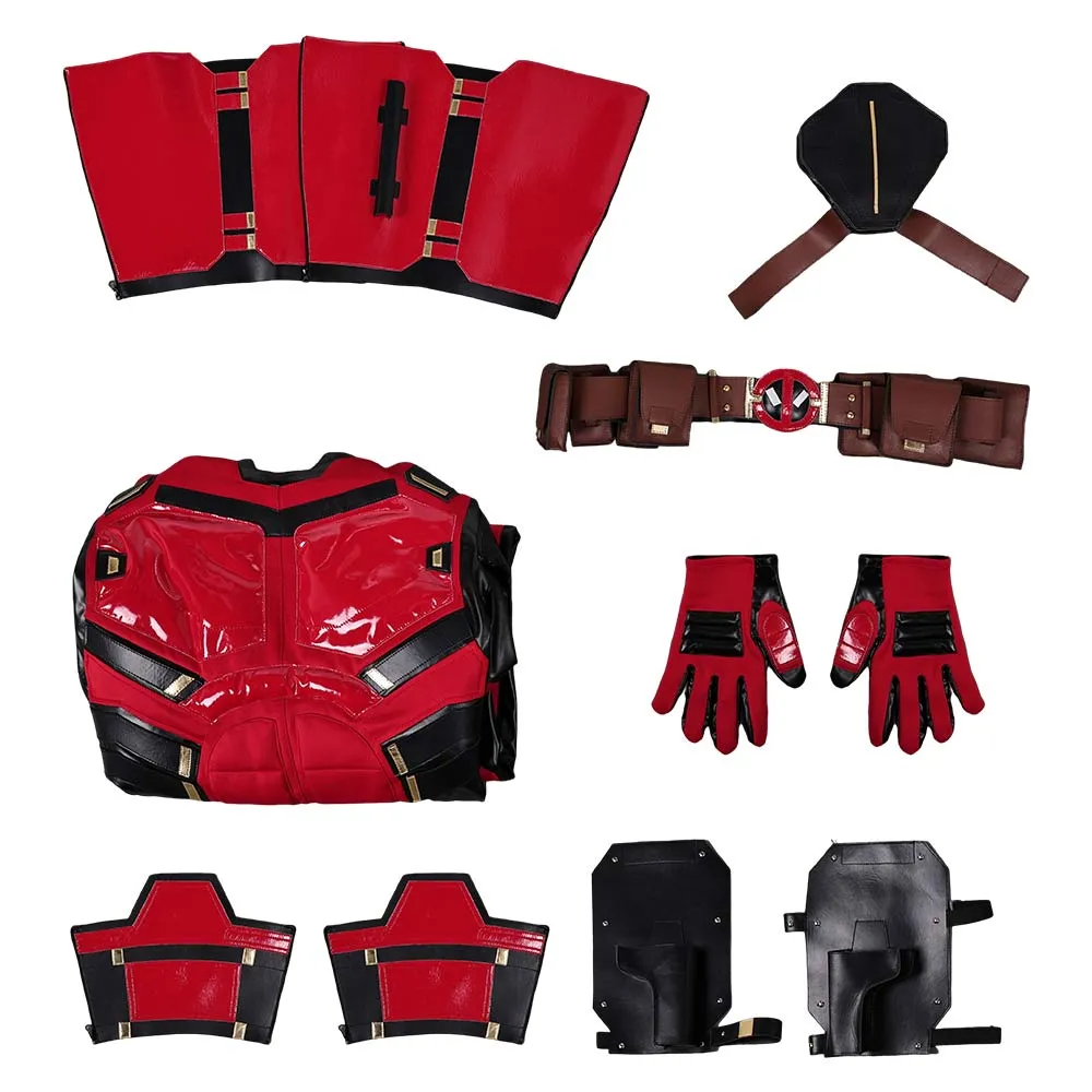 DPool 2024 Wade Wilson Red Jumpsuit Outfit Party Carnival Halloween Cosplay Costume