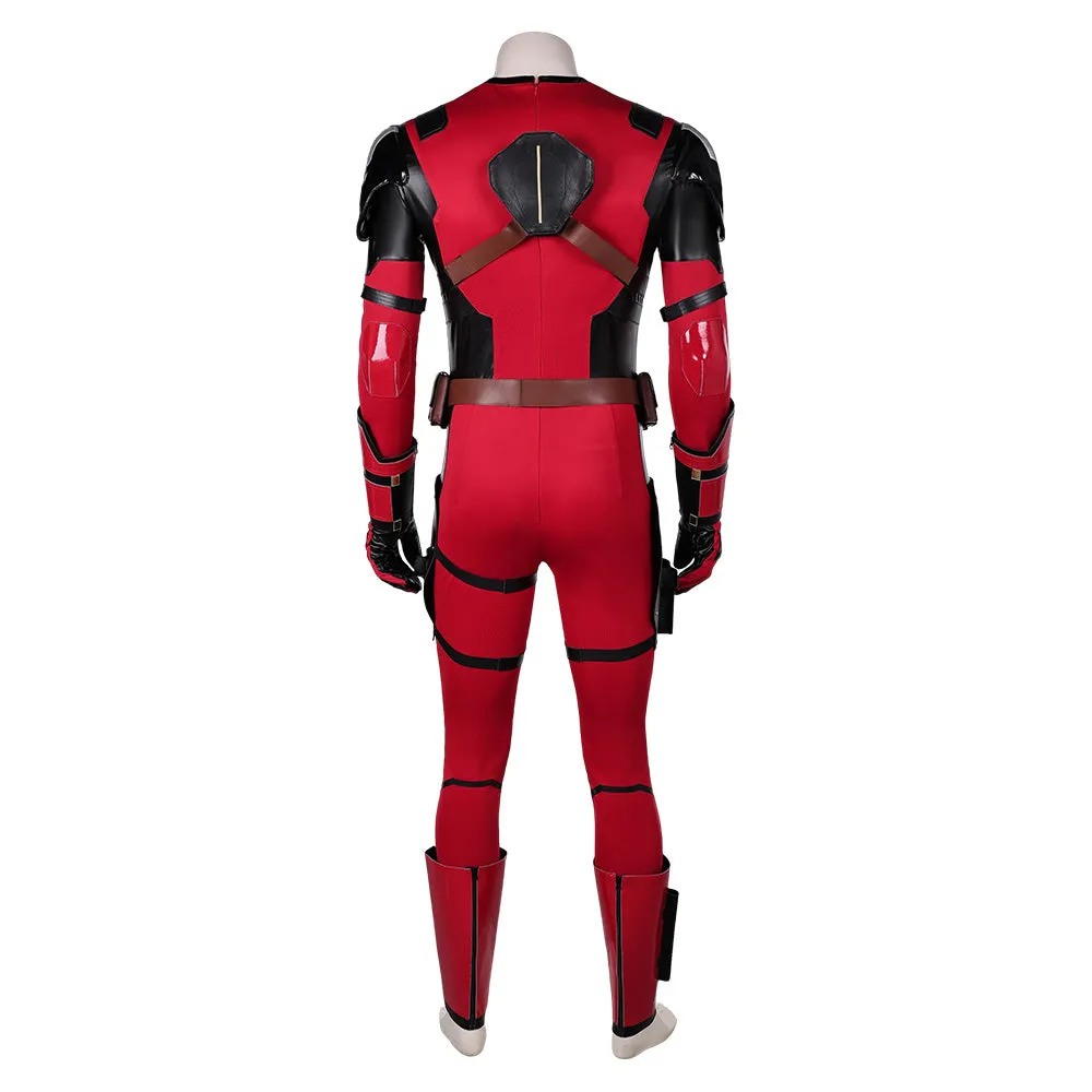 DPool 2024 Wade Wilson Red Jumpsuit Outfit Party Carnival Halloween Cosplay Costume