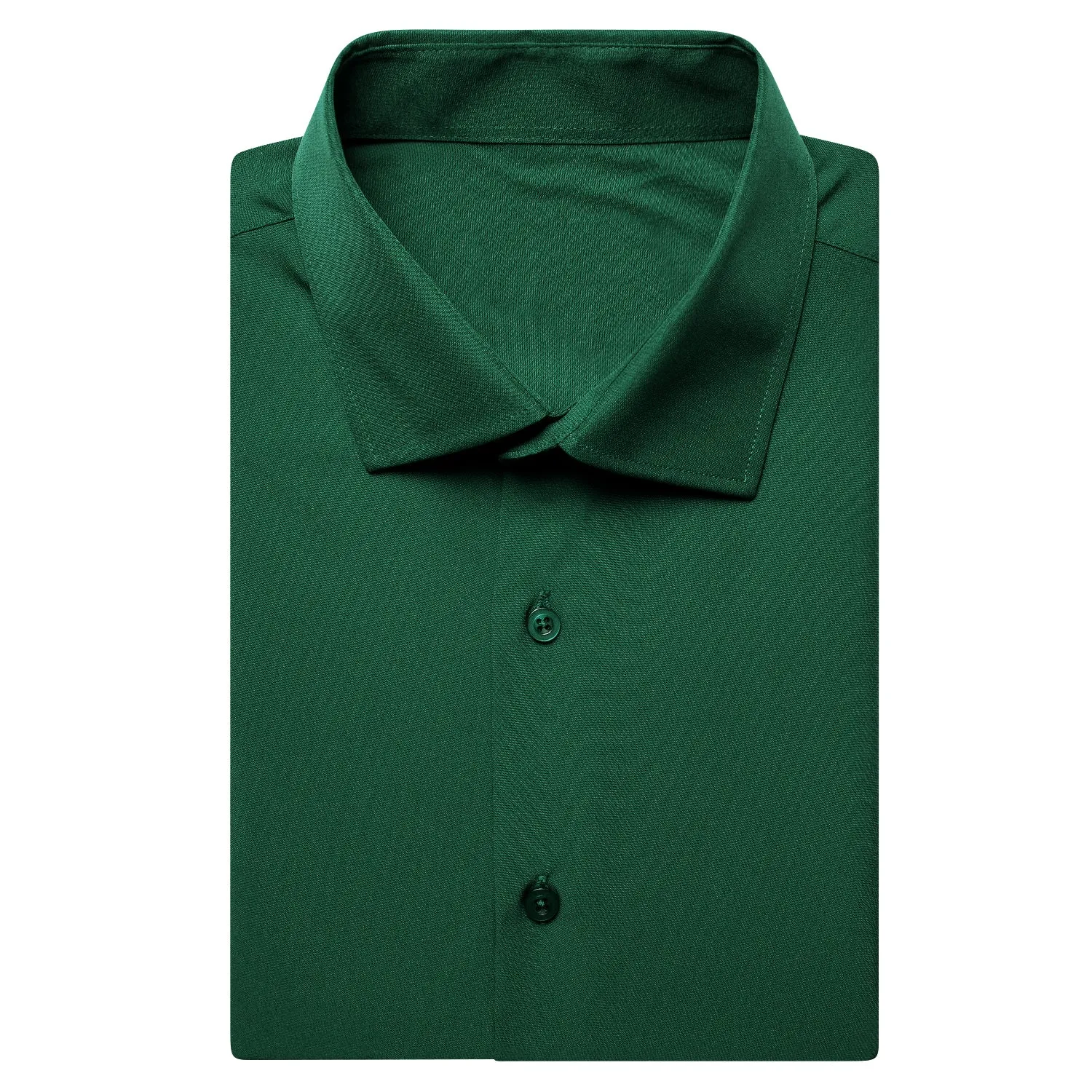 Emerald Green Solid Men's Short Sleeve Shirt