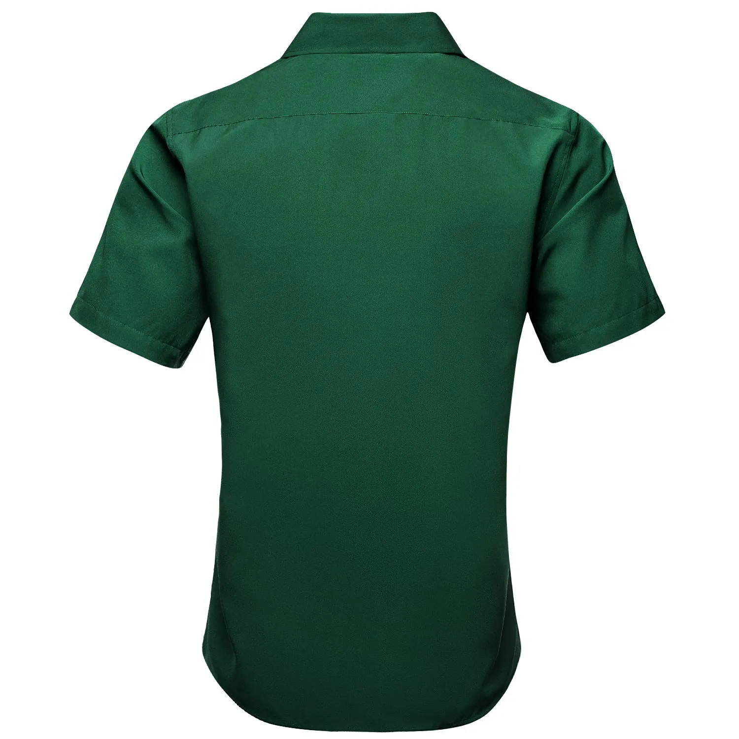 Emerald Green Solid Men's Short Sleeve Shirt