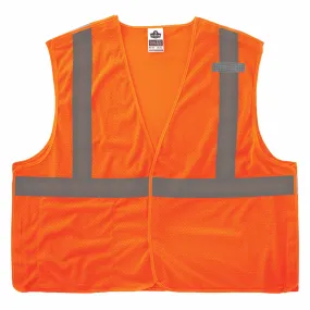 Ergodyne 24556 8215BA-S 2XL Orange Class 2 Economy Breakaway Mesh Vest - Single Size