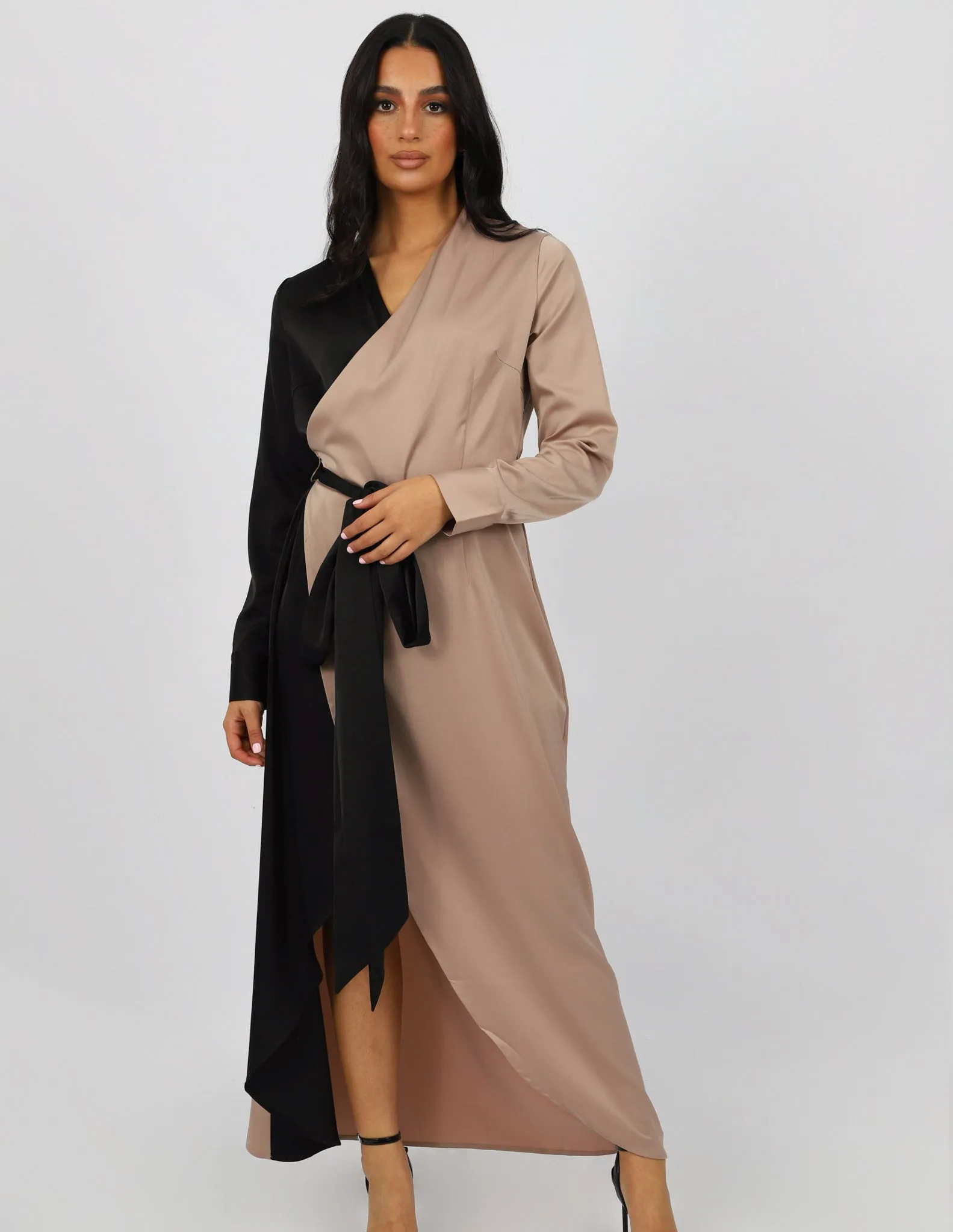 Escape 2 Tone Wrap Dress