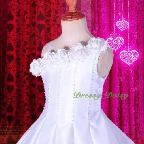 FG260 Rich Pearl Lace Flower Girl Dresses Wedding Communion Pageant Dress Size 2-10