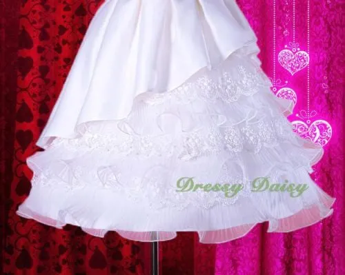 FG260 Rich Pearl Lace Flower Girl Dresses Wedding Communion Pageant Dress Size 2-10