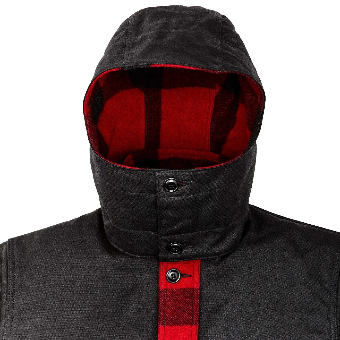 Filson Mackinaw Wool Double Coat Red Black Classic Plaid