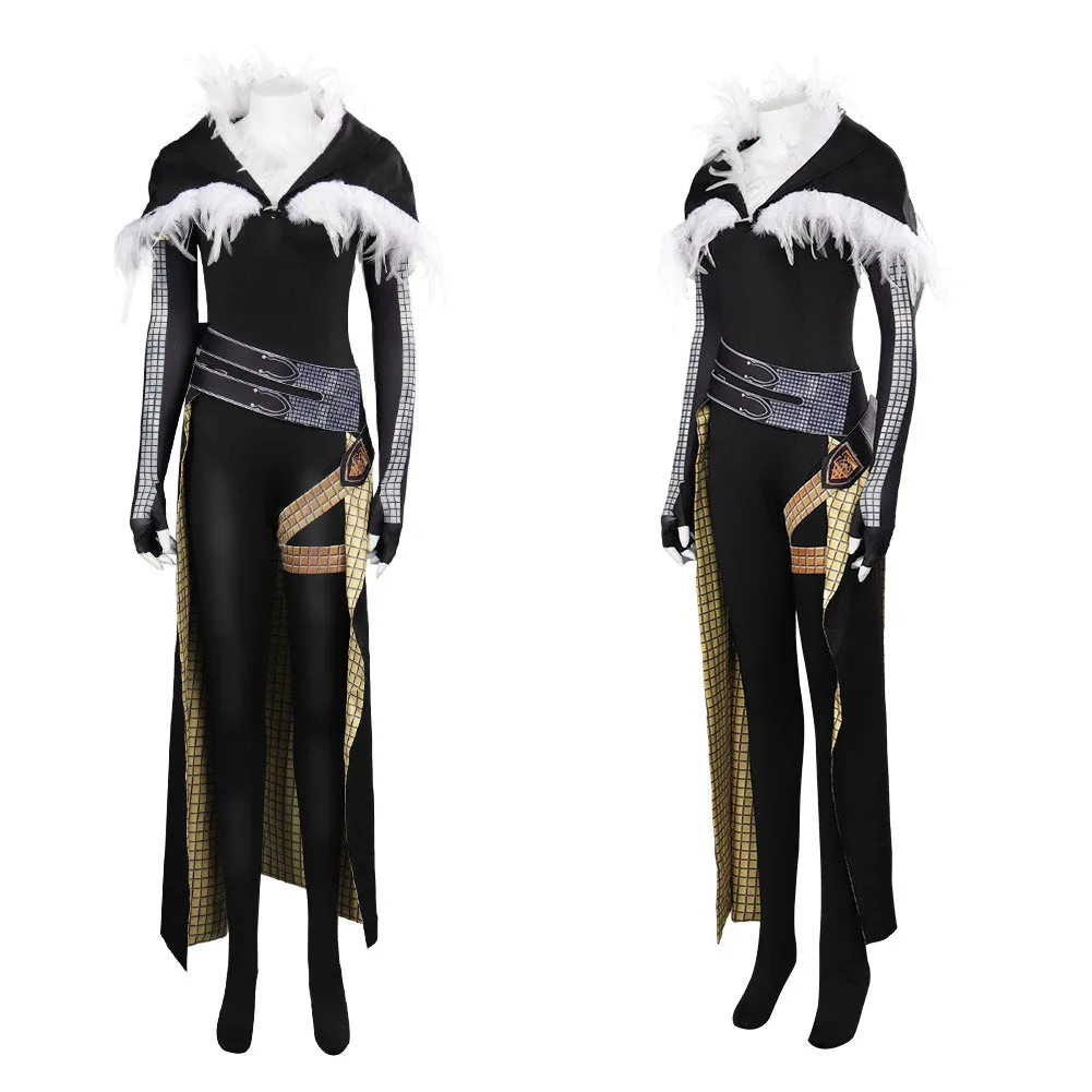 Final Fantasy XVI Benedikta Harman Women Black Printed Outfits Party Carnival Halloween Cosplay Costume