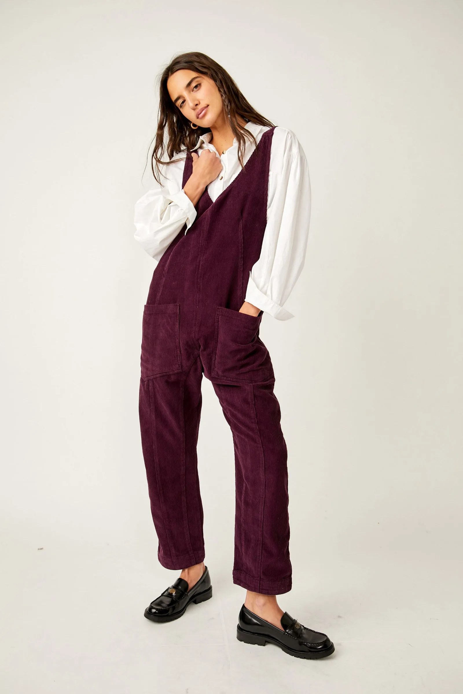 Free People High Roller Cord Jumpsuit