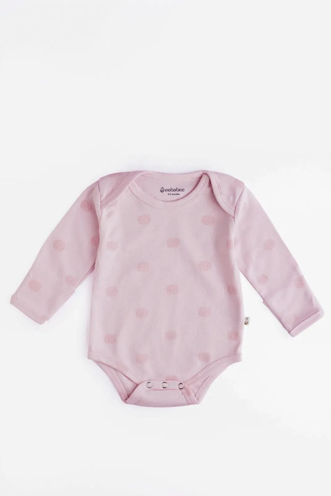 Full sleeve pink bodysuit for baby