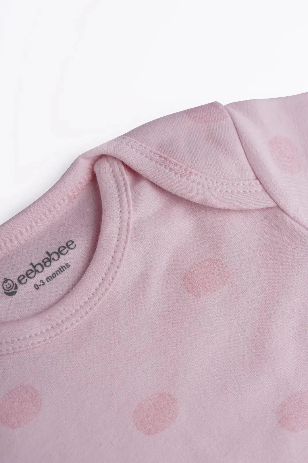 Full sleeve pink bodysuit for baby