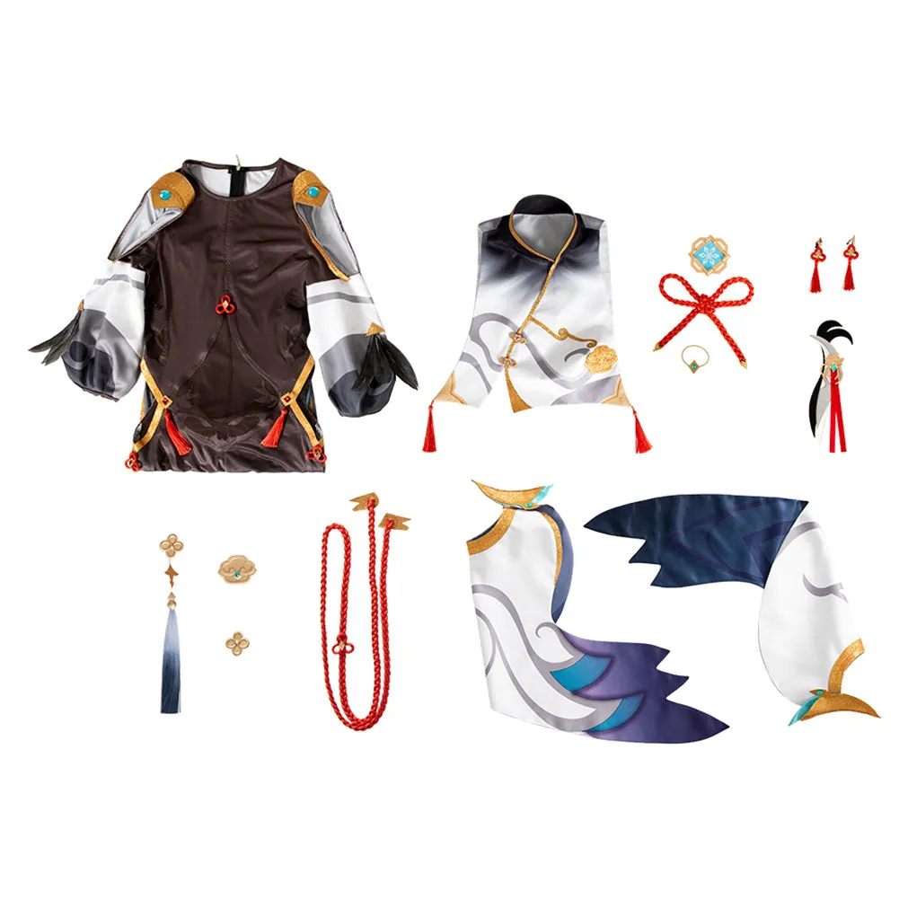 Genshin Impact Shen He Jumpsuit Outfits Halloween Carnival Suit Cosplay Costume