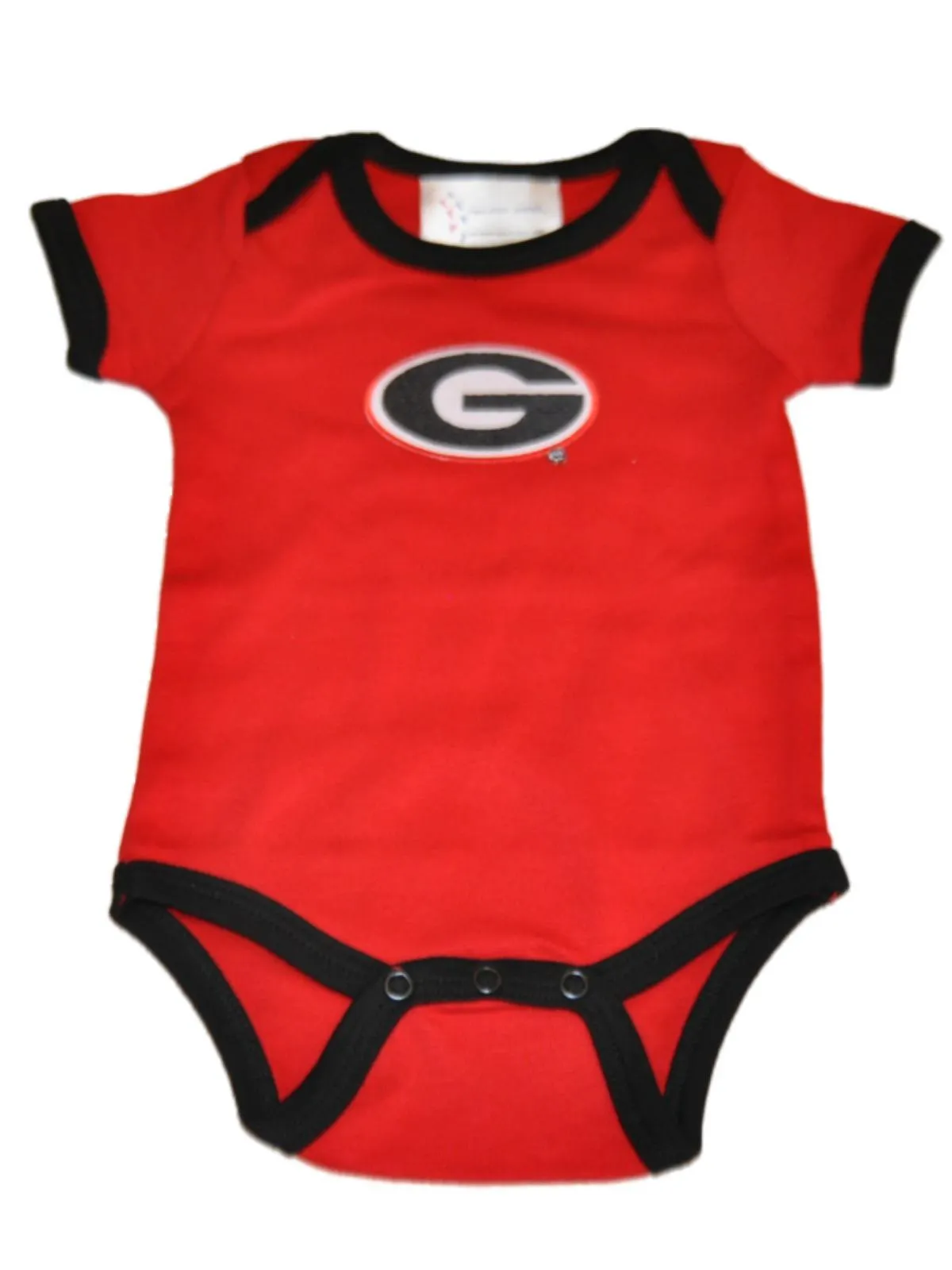 Georgia Bulldogs TFA Infant Baby Lap Shoulder Ringer Romper One Piece Outfit