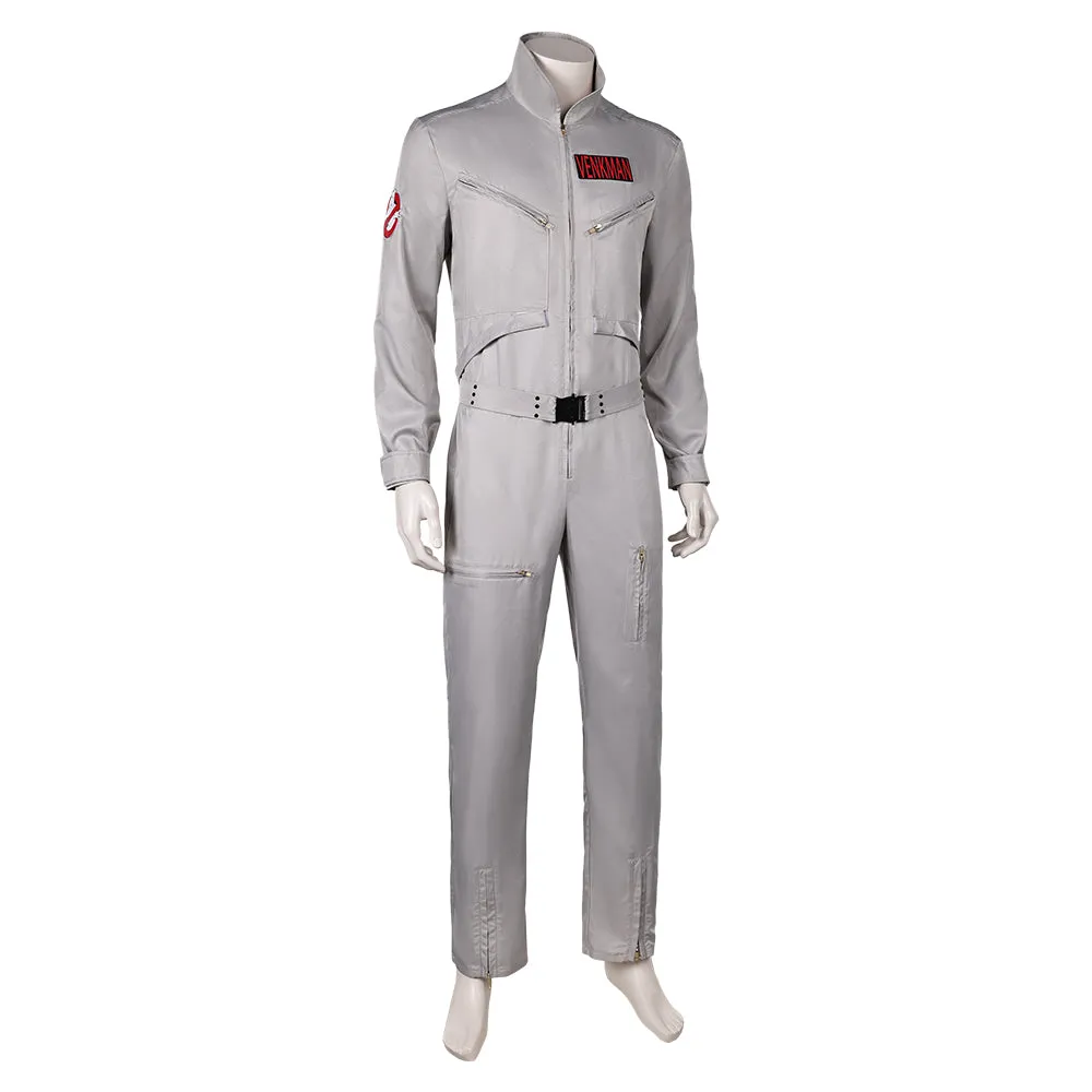 Ghostbusters 2024 Dr. Peter Venkman Grey Jumpsuit Party Carnival Halloween Cosplay Costume