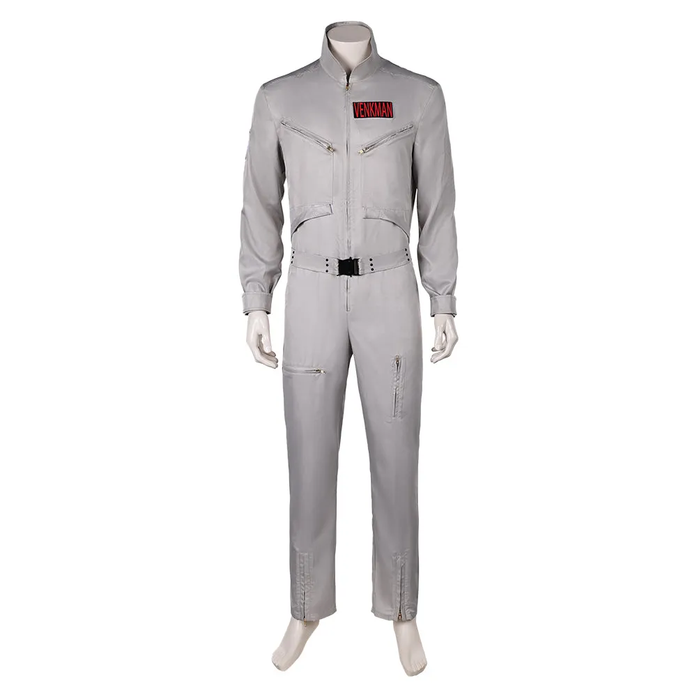 Ghostbusters 2024 Dr. Peter Venkman Grey Jumpsuit Party Carnival Halloween Cosplay Costume