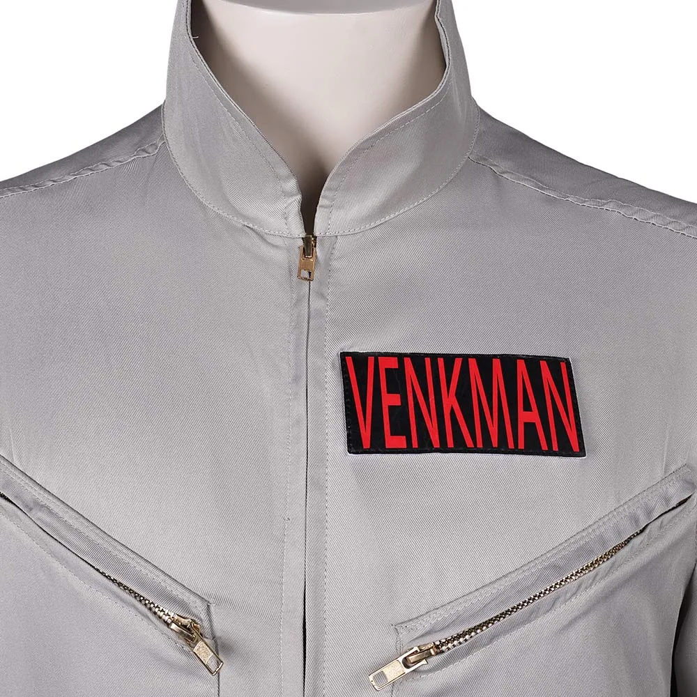 Ghostbusters 2024 Dr. Peter Venkman Grey Jumpsuit Party Carnival Halloween Cosplay Costume