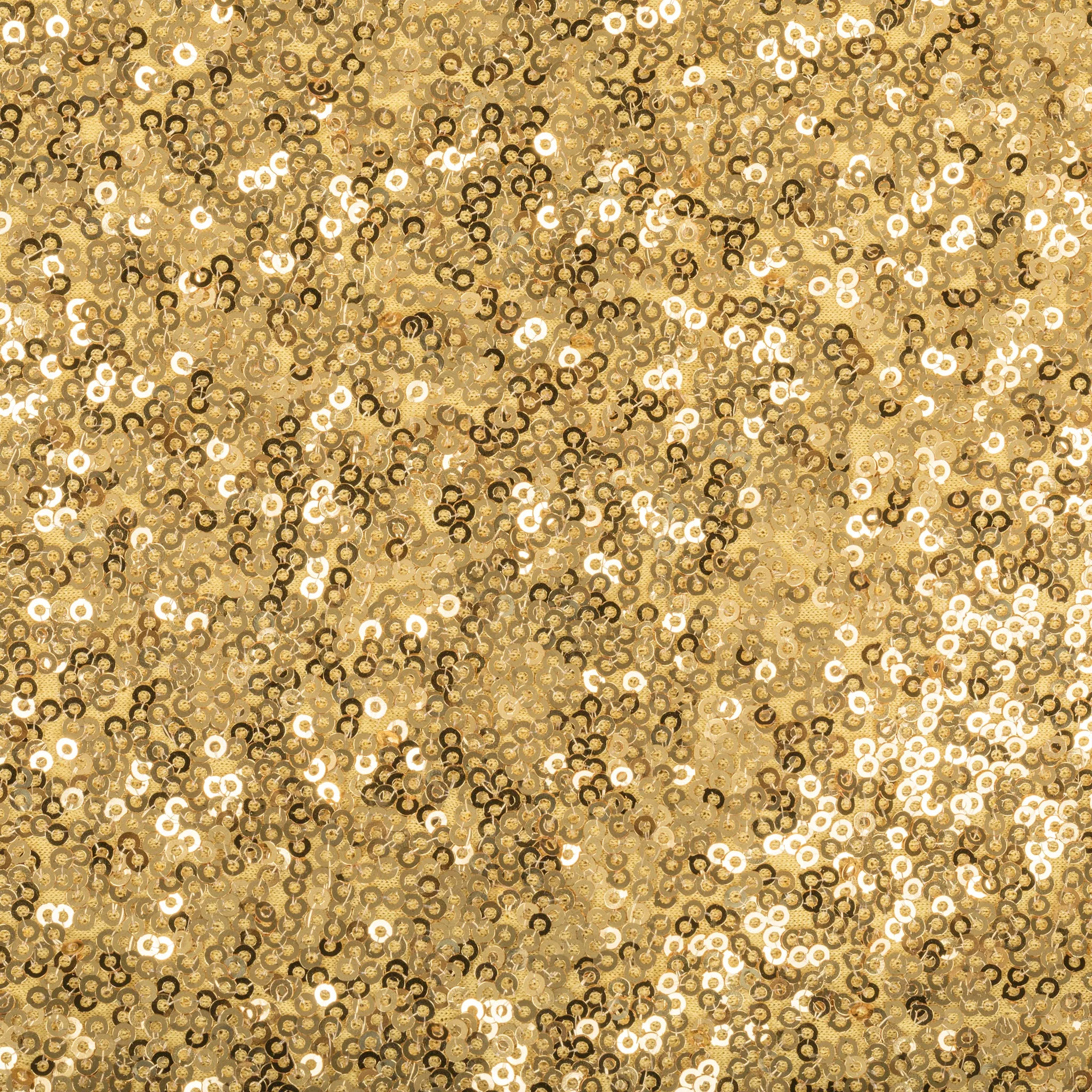 Glitz Sequin Spandex Table Cover 6 FT Rectangular - Gold