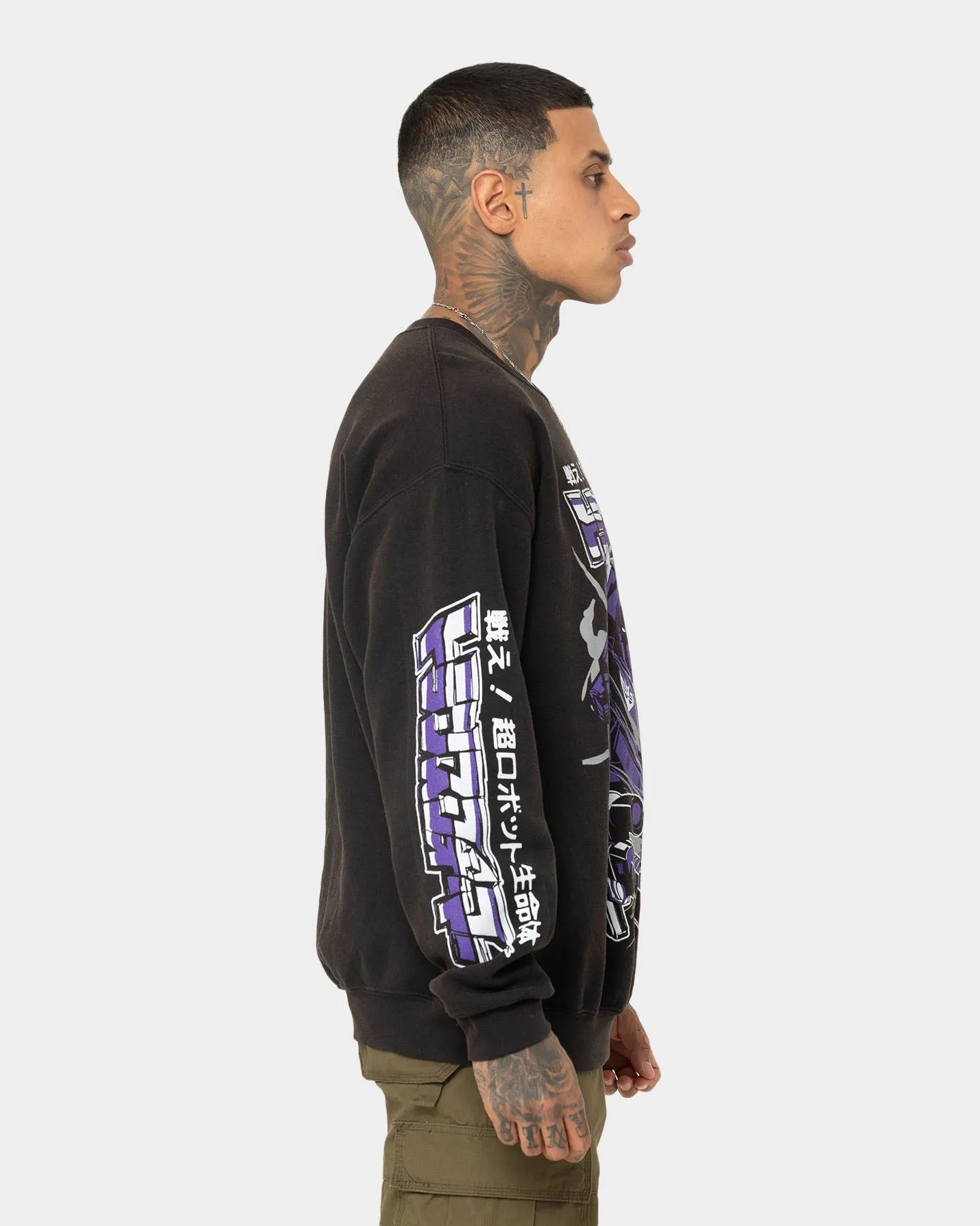 Goat Crew X Transformers Decepticons Vintage Crewneck Black Wash