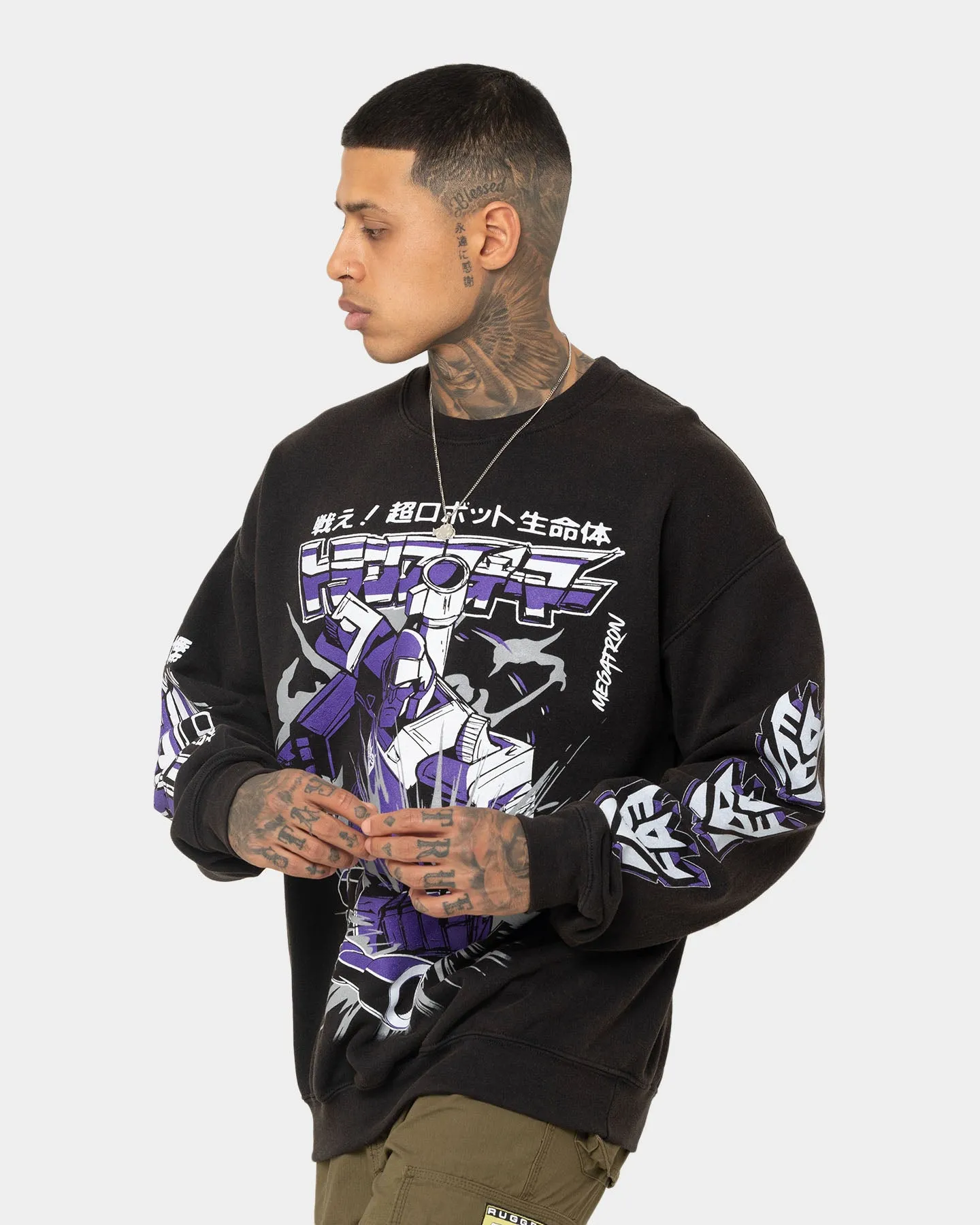 Goat Crew X Transformers Decepticons Vintage Crewneck Black Wash