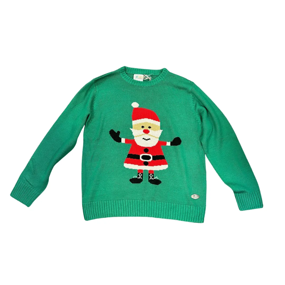 Green Santa Christmas Jumper - Choice of Size