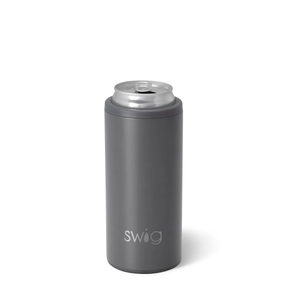 Grey Skinny Can Cooler 12oz