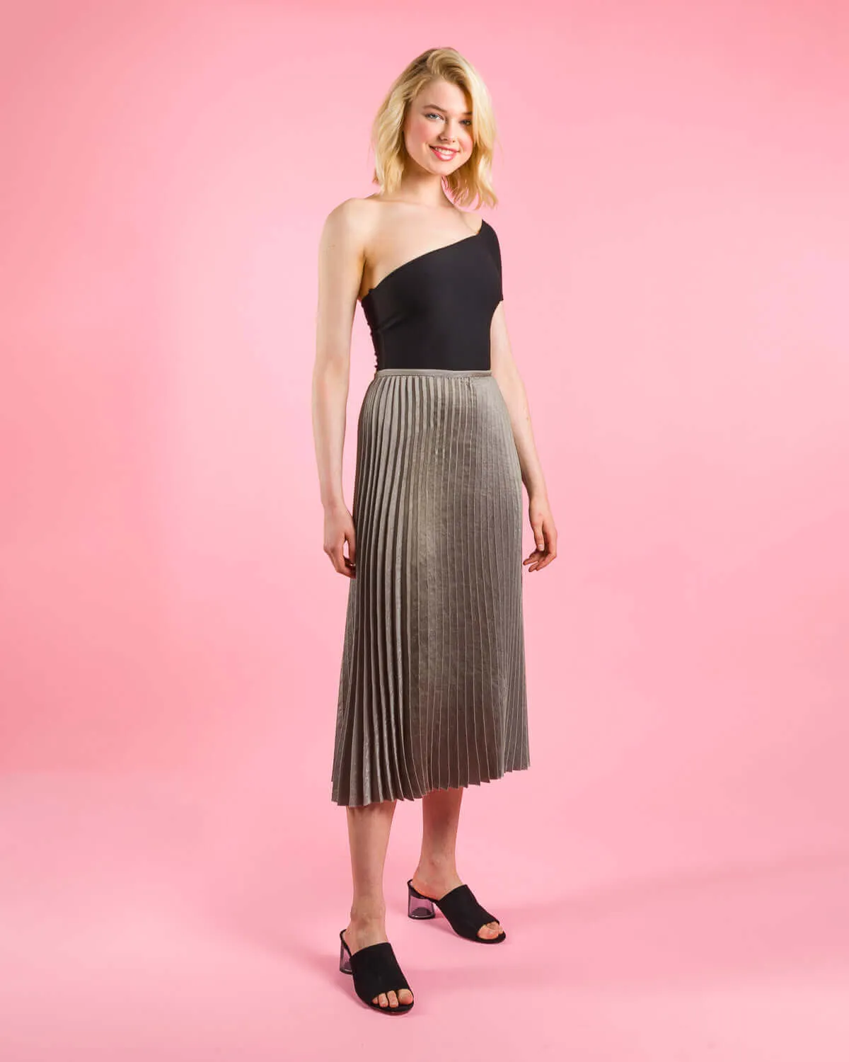 Gunmetal Sunburst Monroe Skirt