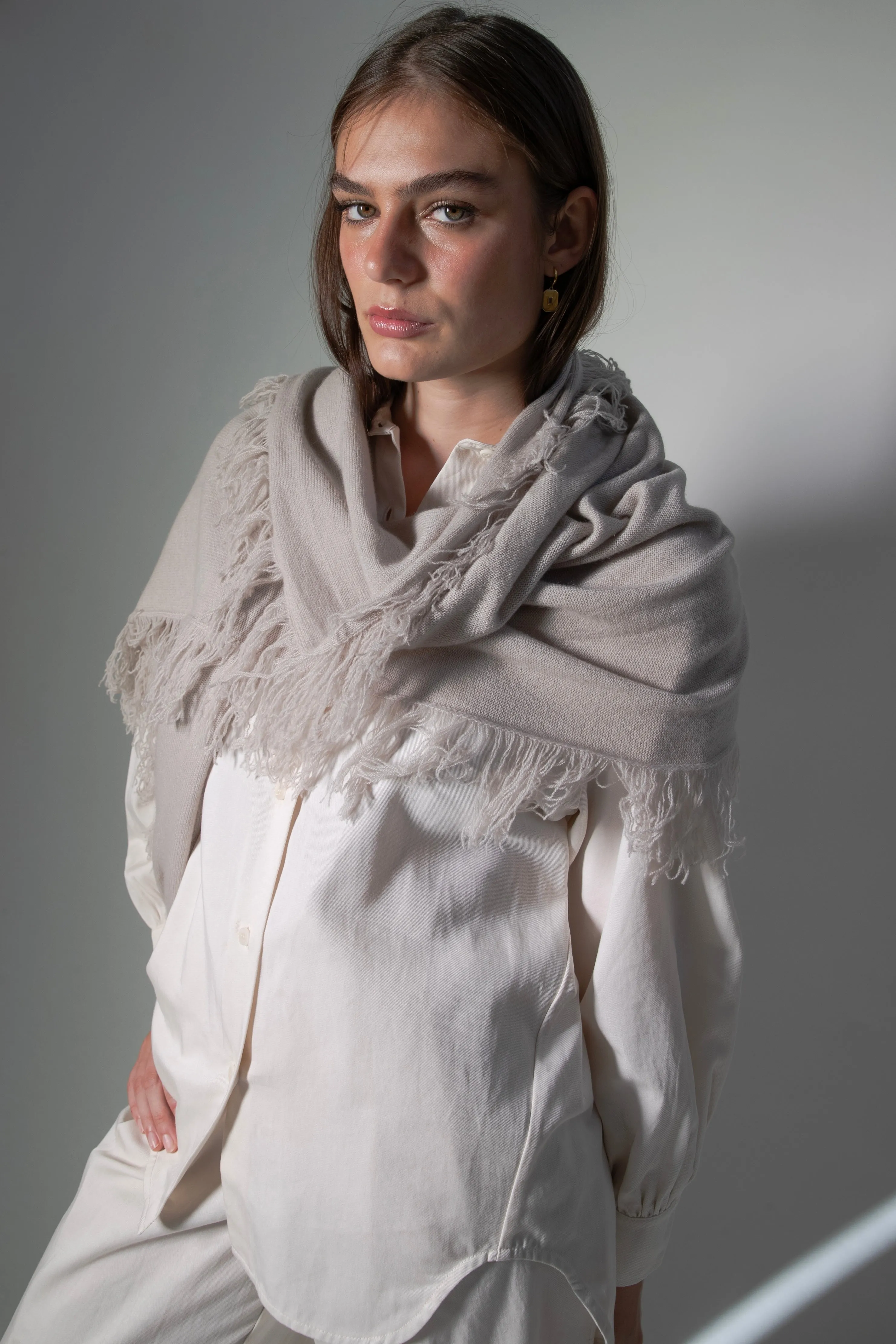 Harpers Emporium Cashmere Fringe Scarf in Marbello