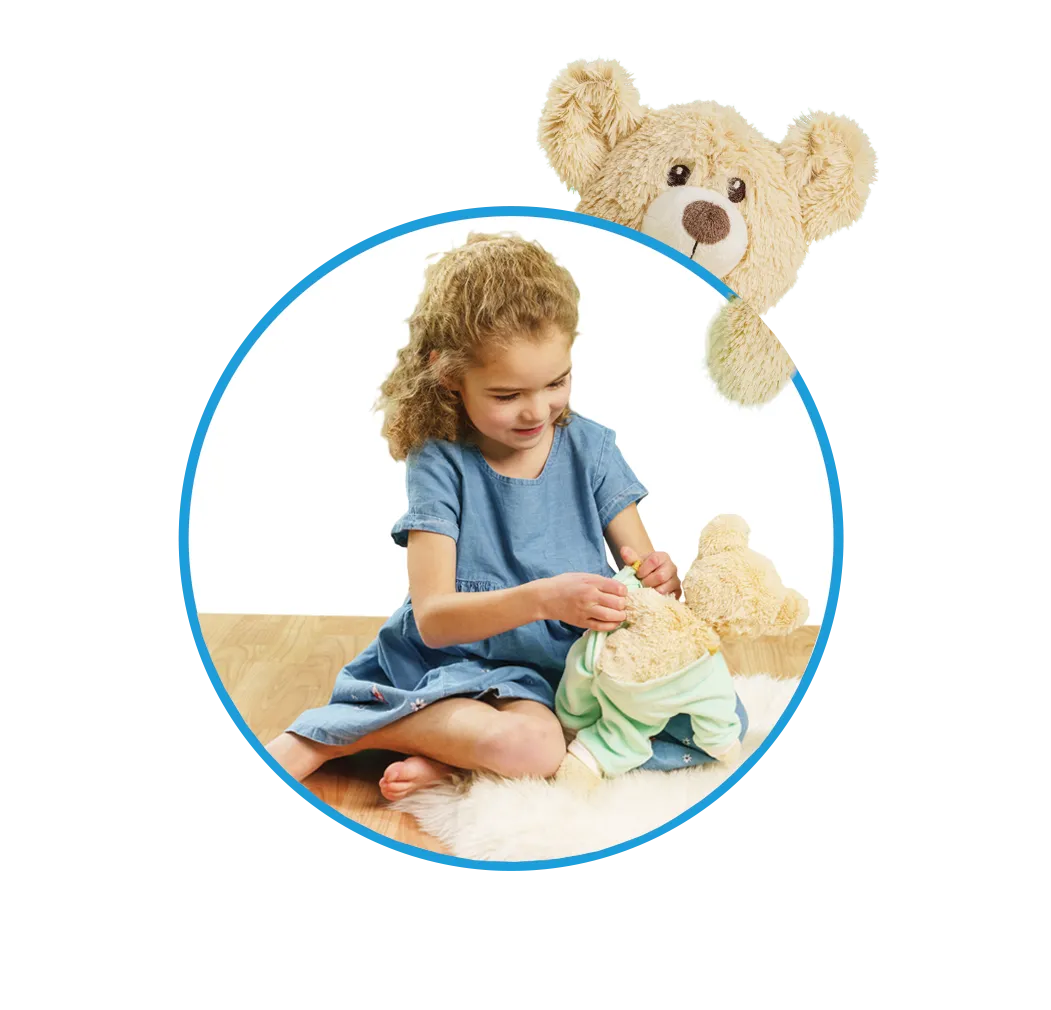 Heless Cuddly Teddy Bear Soft Toy 'Teddy Dreamy' With Clothes, 32cm