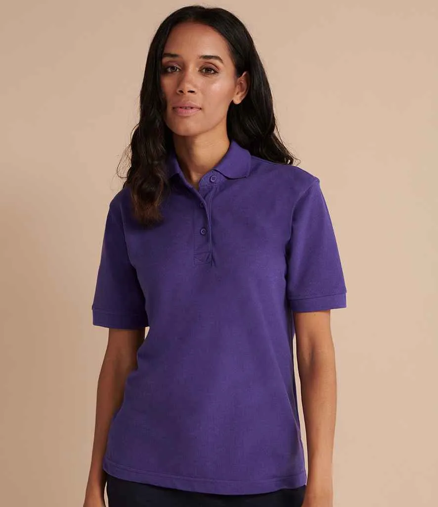 Henbury Heavy Poly/Cotton Pique Polo Shirt (Ladies) - Dark Colours