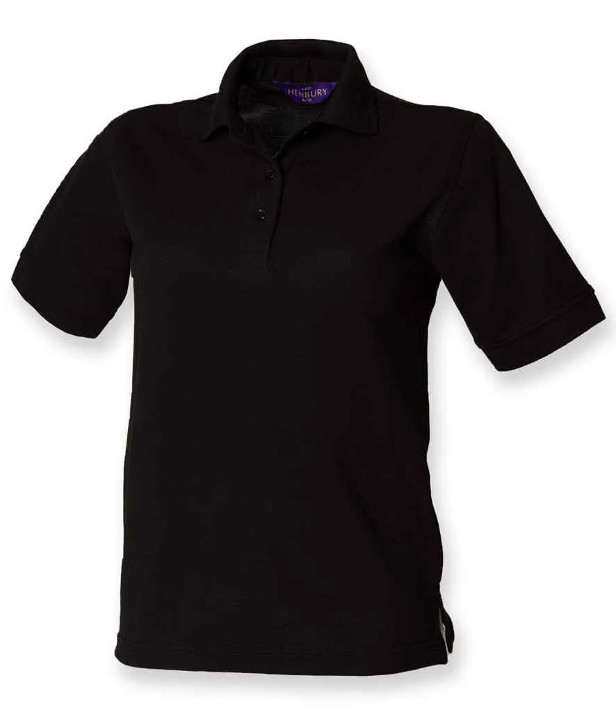 Henbury Heavy Poly/Cotton Pique Polo Shirt (Ladies) - Dark Colours