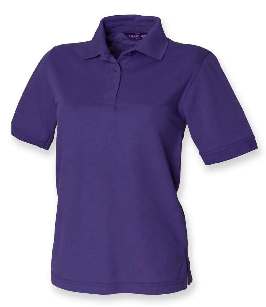 Henbury Heavy Poly/Cotton Pique Polo Shirt (Ladies) - Dark Colours