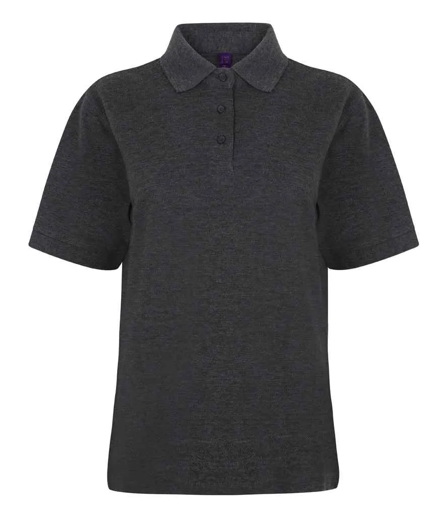 Henbury Heavy Poly/Cotton Pique Polo Shirt (Ladies) - Dark Colours