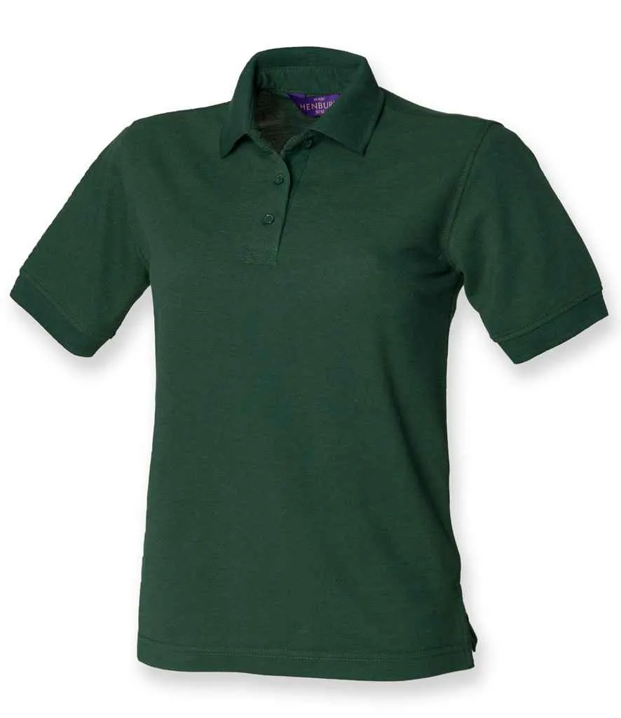 Henbury Heavy Poly/Cotton Pique Polo Shirt (Ladies) - Dark Colours