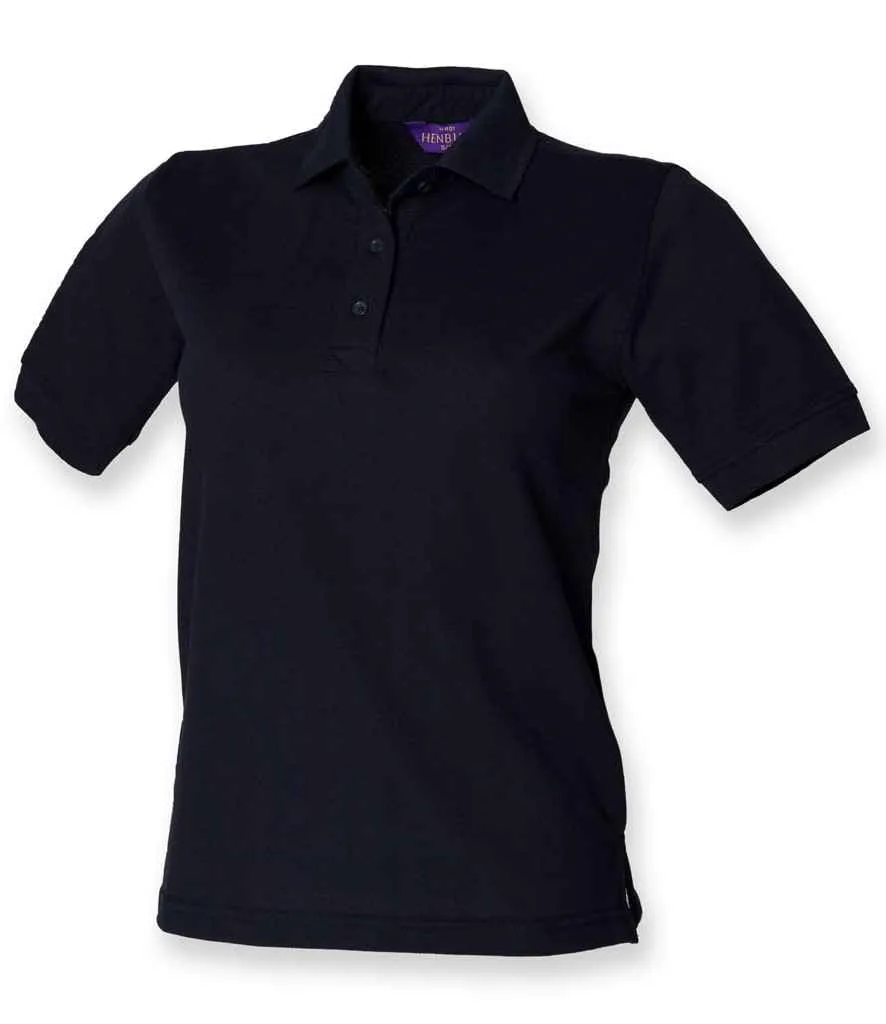 Henbury Heavy Poly/Cotton Pique Polo Shirt (Ladies) - Dark Colours