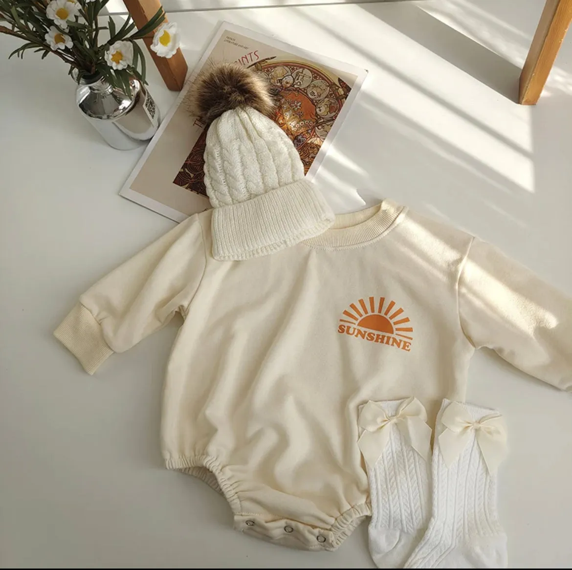 Here Comes The Sun Organic Cotton Romper