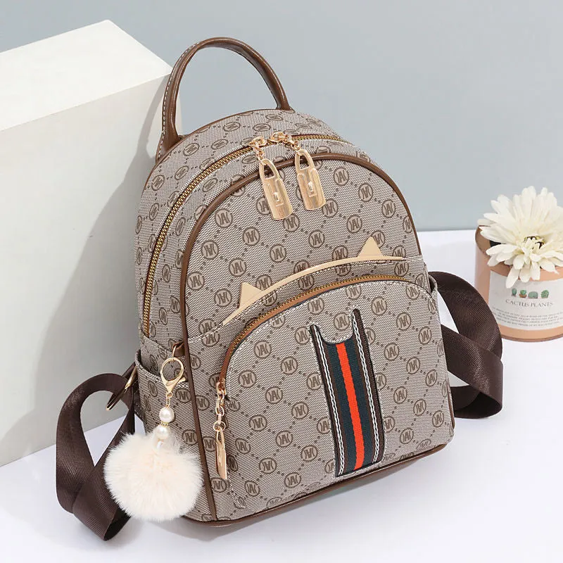 [High-Grade Backpack] Internet Celebrity Super Hot Casual Shopping Small Backpack Western Style All-Matching Fashion Mummy Trendy Backpack