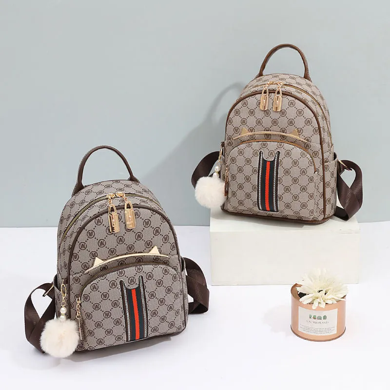 [High-Grade Backpack] Internet Celebrity Super Hot Casual Shopping Small Backpack Western Style All-Matching Fashion Mummy Trendy Backpack