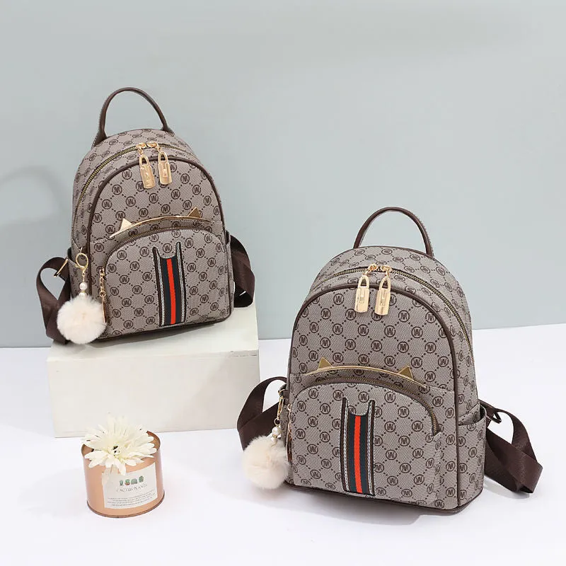 [High-Grade Backpack] Internet Celebrity Super Hot Casual Shopping Small Backpack Western Style All-Matching Fashion Mummy Trendy Backpack