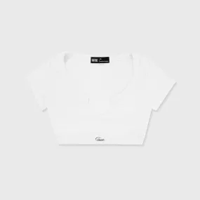 HofT Split Crop Top - White