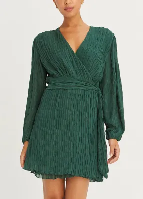 Hunter Green Wrap Dress