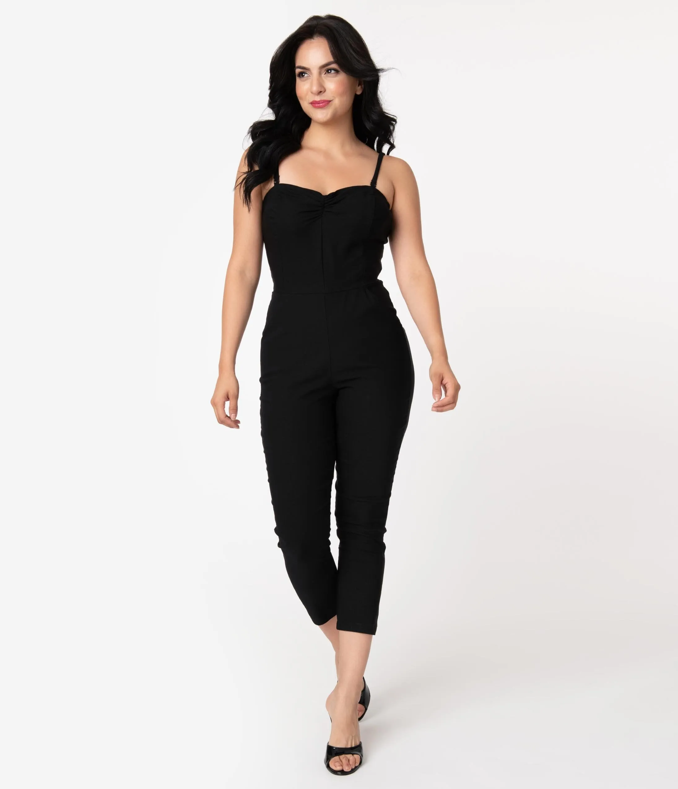 I Love Lucy x Unique Vintage Black Starlet Jumpsuit