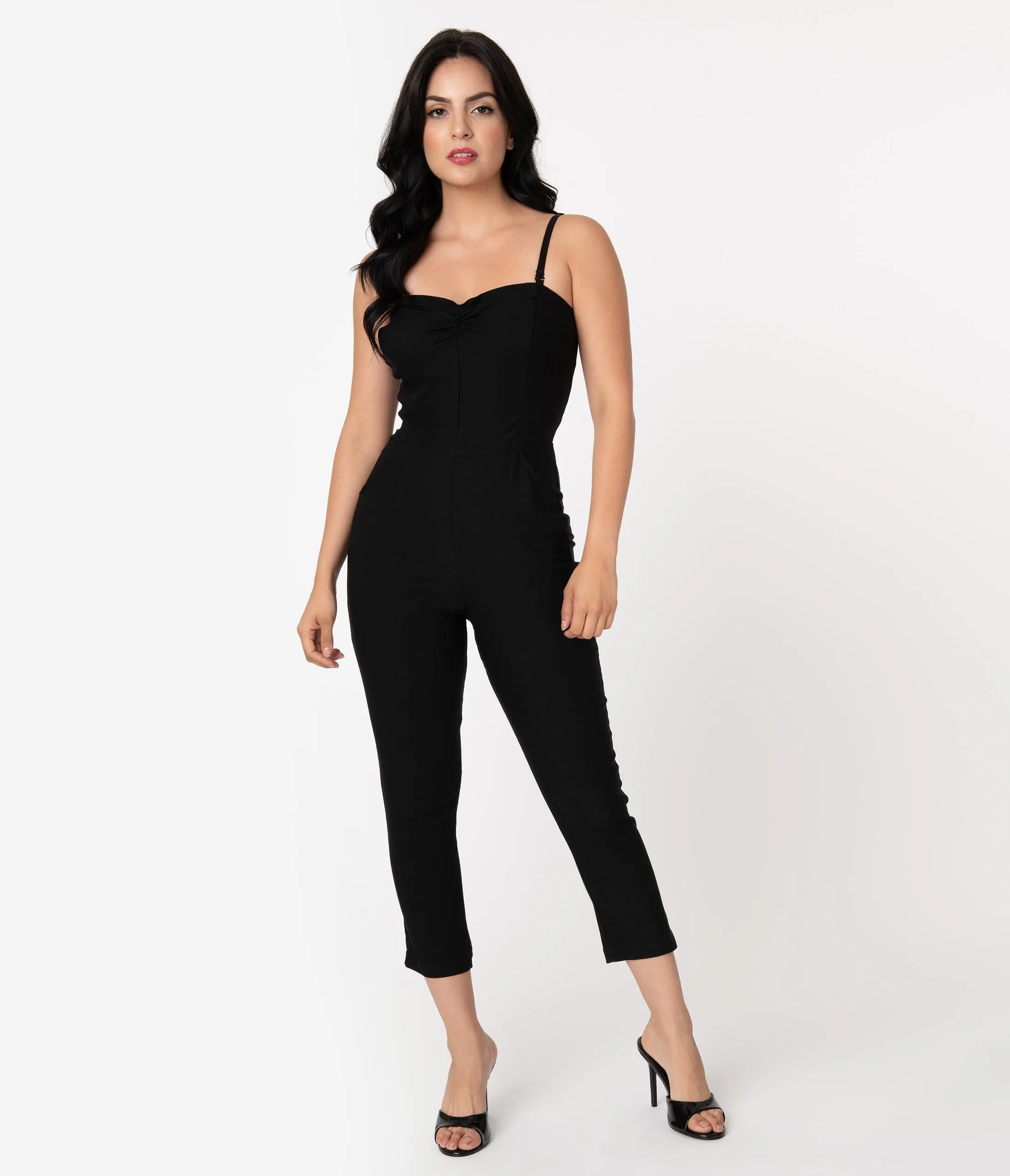 I Love Lucy x Unique Vintage Black Starlet Jumpsuit